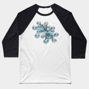 3D Snowflake Baseball T-Shirt